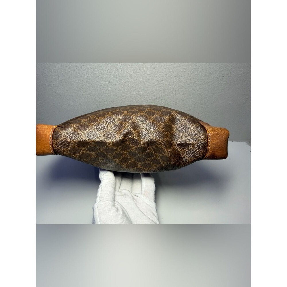 Celine Brown Monogram Tote with Tan Leather Trim - Picture 6 of 16